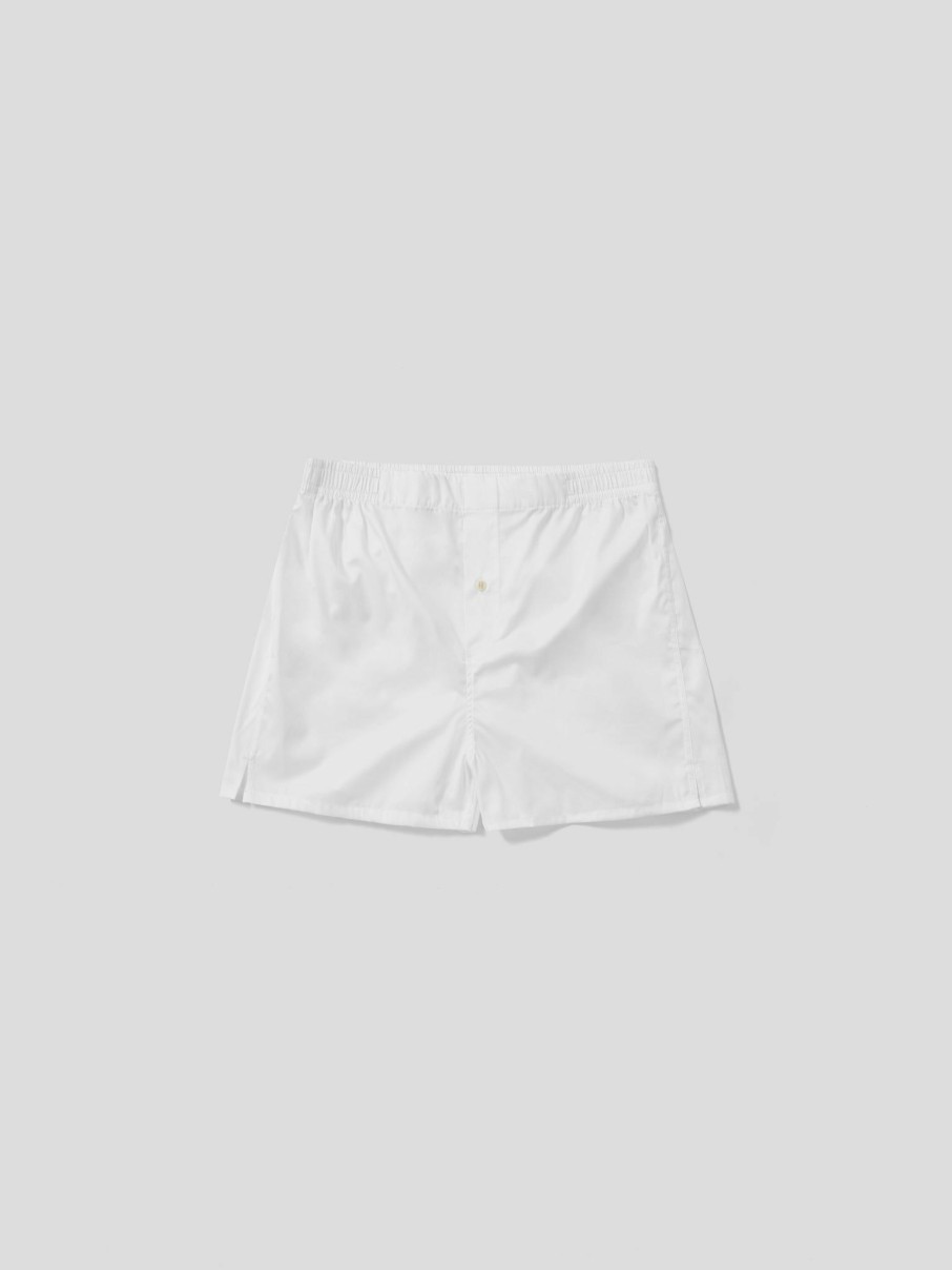 Boxer Short - Mid Blue Cotton Cashmere